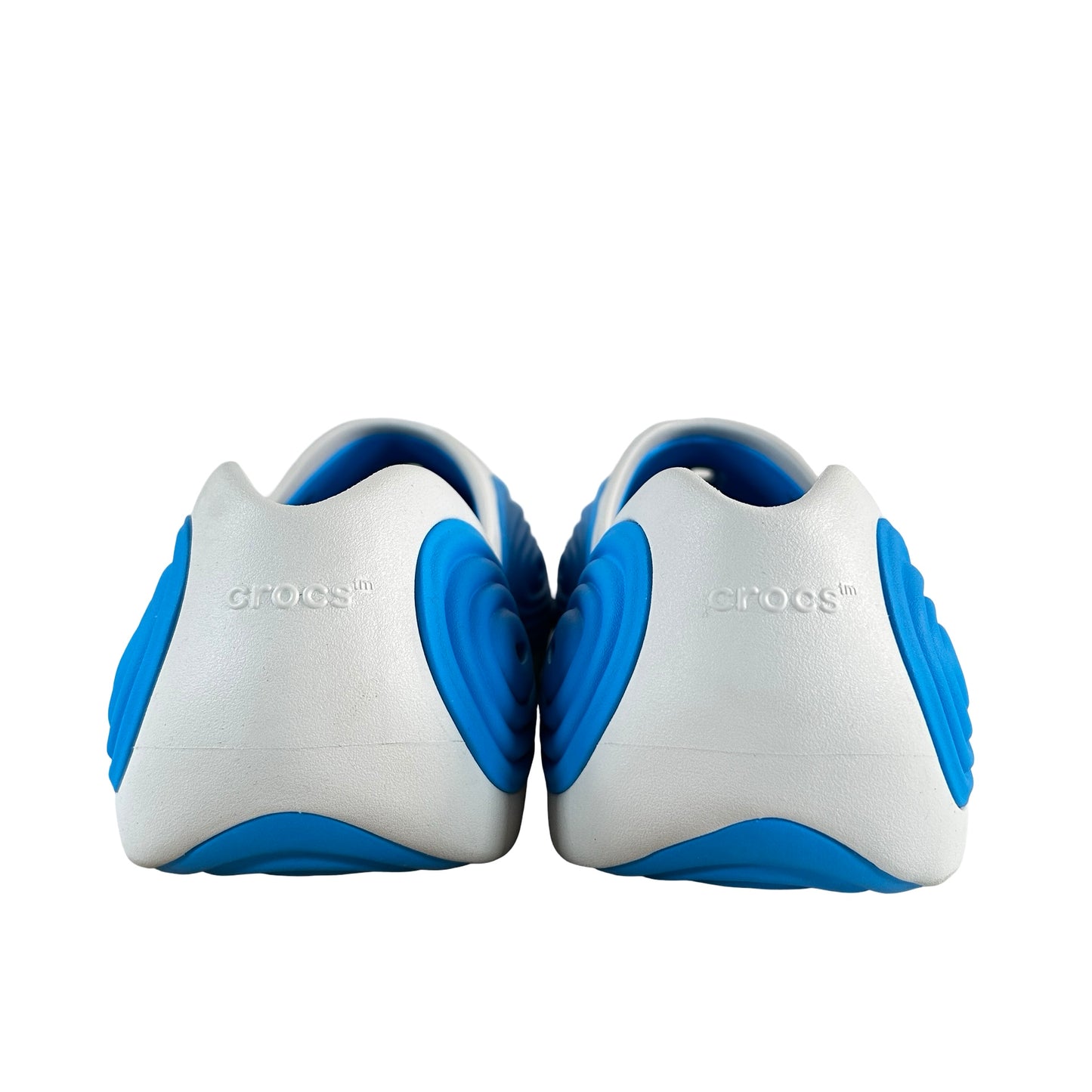 213747 1BF Crocs Ripple Clog White Blue [USED] - 13 M (Used) (No Box)
