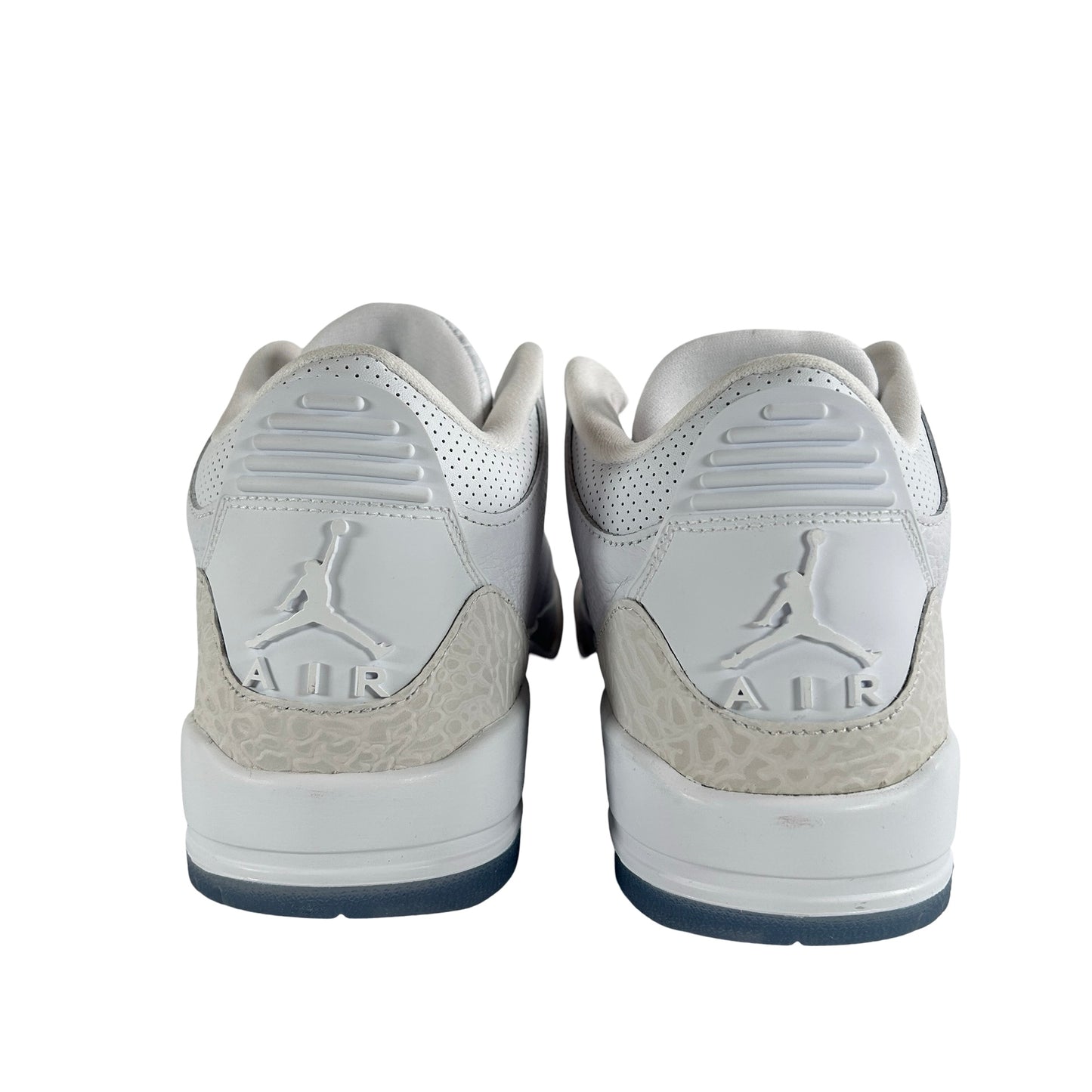 136064 111 Jordan 3 Retro Pure White (2018) [CONDITIONAL] - 8.5 M (Crease on right shoe)
