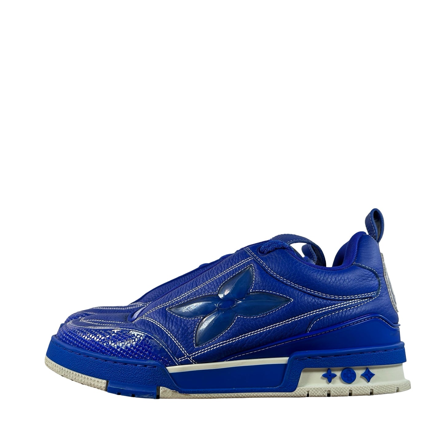 1ABZ71 Louis Vuitton LV Skate Sneaker Blue [USED] - LV 9 / US 10 M (Used) (No Box)