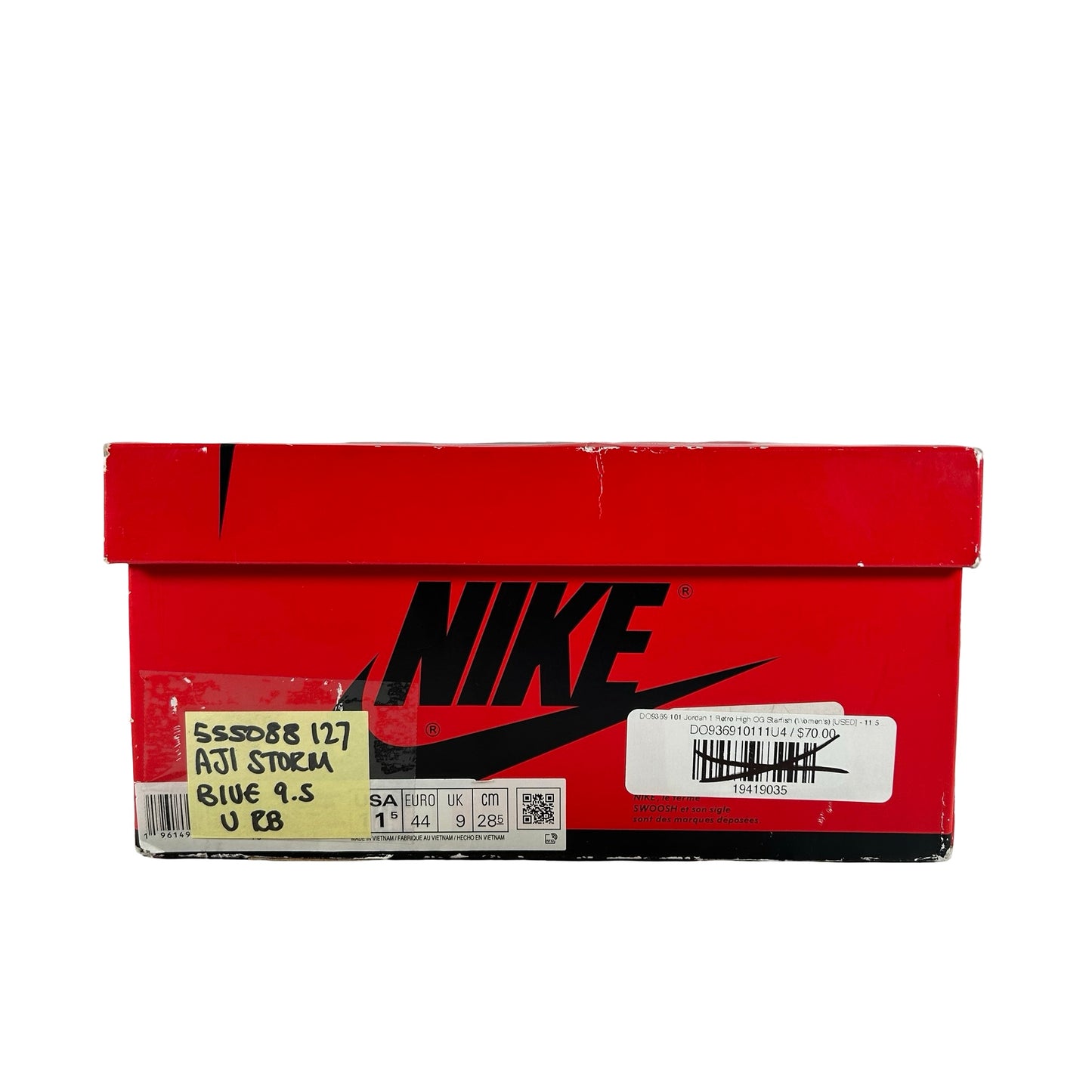 555088 127 Jordan 1 Retro Storm Blue [USED] - 9.5 M (Used) (Replace Box)