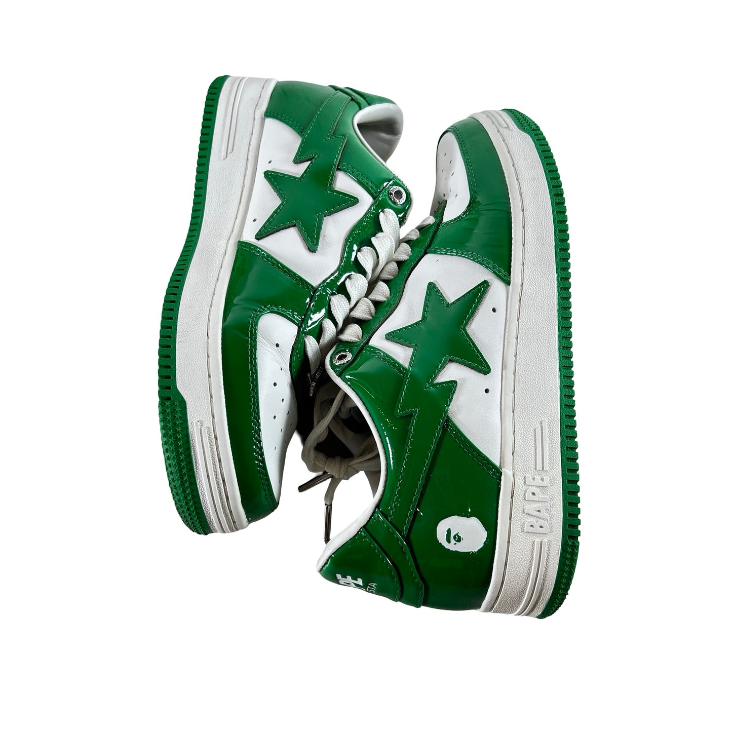 001FWH701001 GRN A A Bathing Ape Bape Sta Low Green [USED] - 8 M (Used)