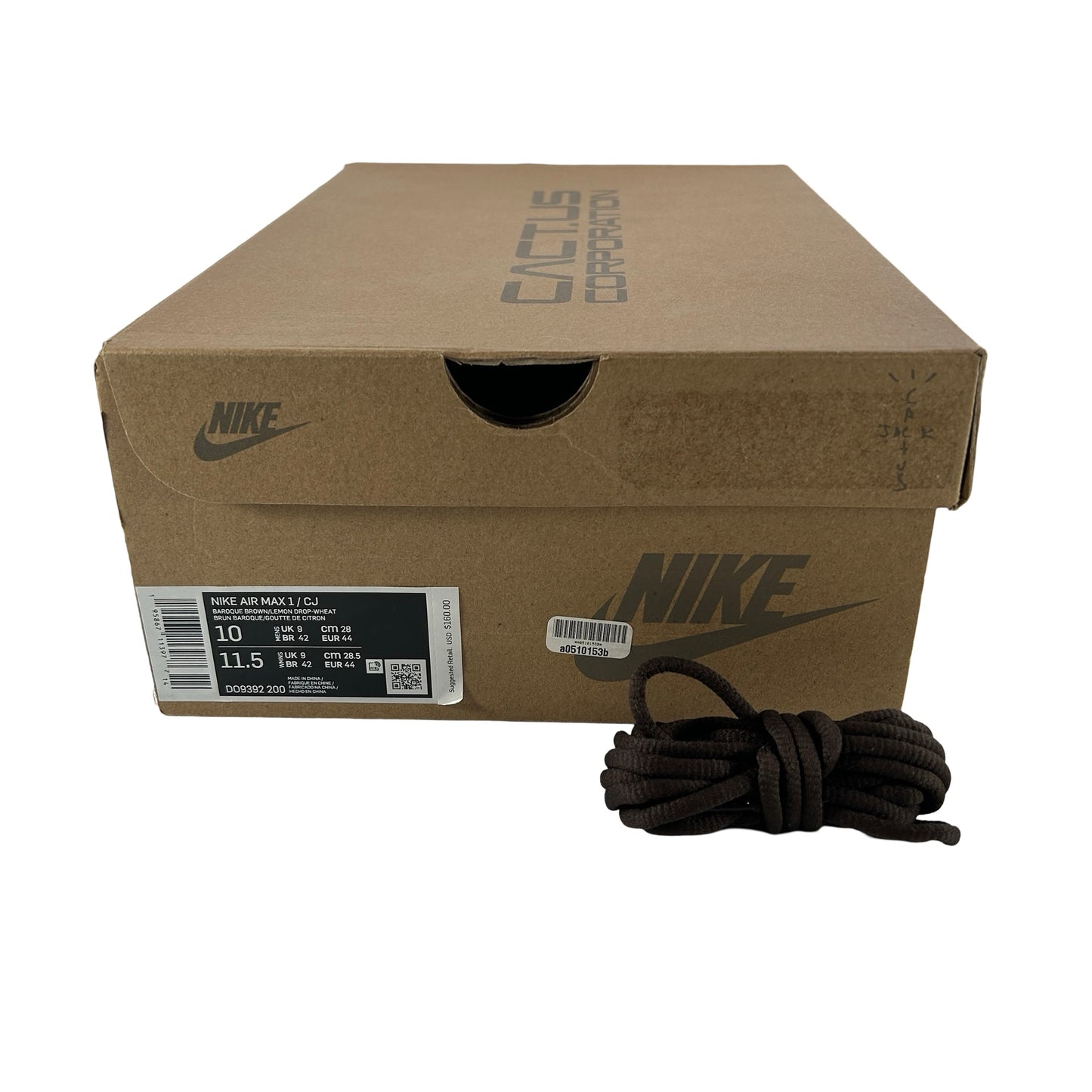 DO9392 200 Nike Air Max 1 Travis Scott Brown [USED] - 10 M (Used)