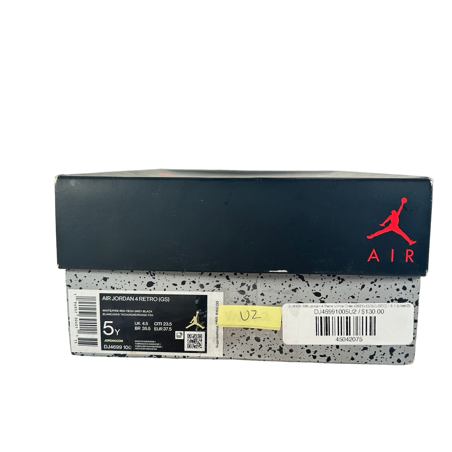 DJ4699 100 Jordan 4 Retro White Oreo (2021) (GS) [USED] - 5 Y (Used2)