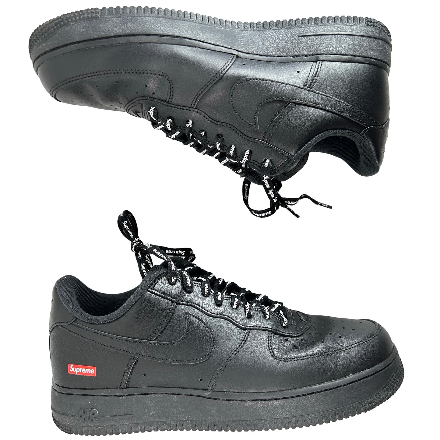 CU9225 001 Air Force 1 Low Supreme Black [USED] - 10.5 M (Used)