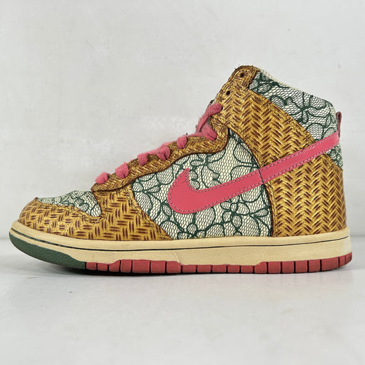 314385 361 Nike SB Dunk High Nori Desert Bloom Salmon Pink Floral [USED] - 5.5 M (Used) (Replace Box)