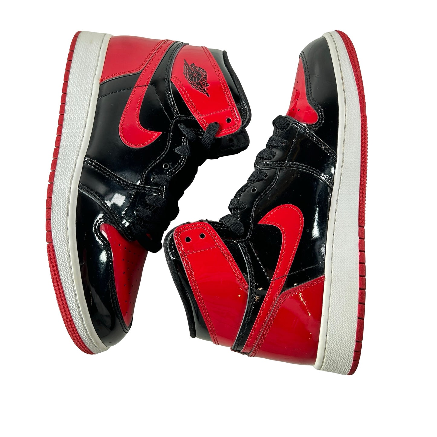 575441 063 Jordan 1 Retro High OG Patent Bred (GS) [USED] - 7 Y (Used) (No Box)