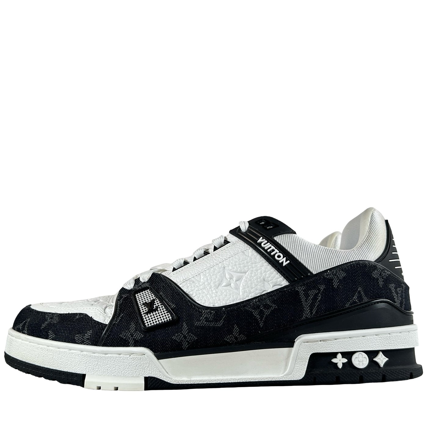 1A9JG9 Louis Vuitton LV Trainer White Black [USED] - LV 10 (Used)