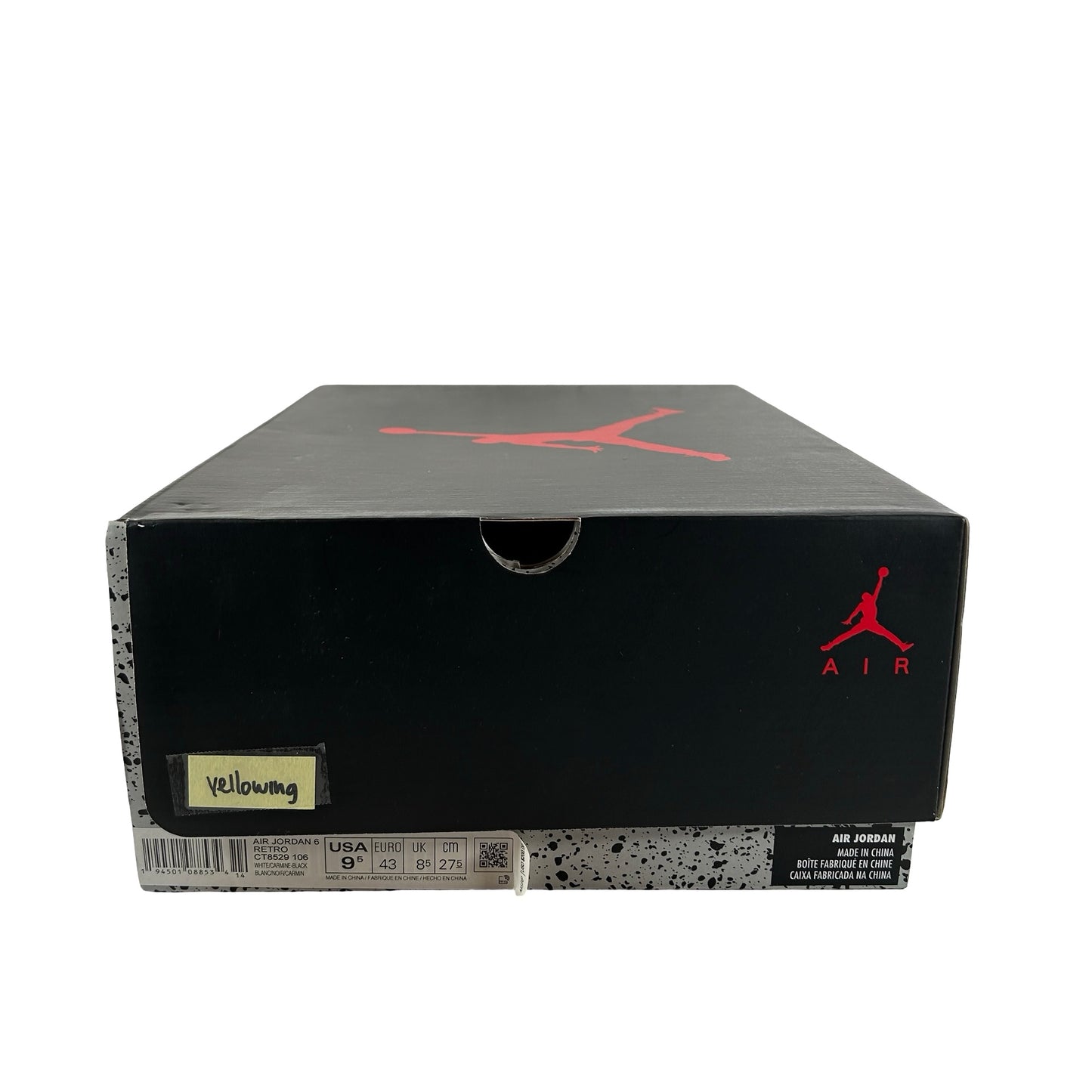 CT8529 106 Jordan 6 Retro Carmine [CONDITIONAL] - 9.5 M (Slightly Yellowing)