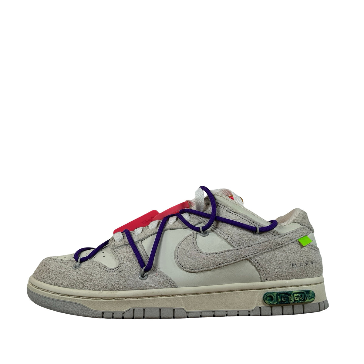 DJ0950 101 Nike Dunk Low Off-White Lot 15 - 9.5 M (Dye on swoosh) (No Box)
