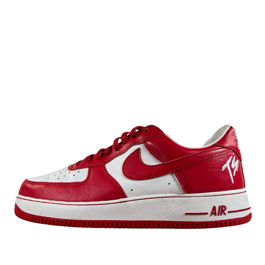II4391 100 Nike Air Force 1 Low QS Terror Squad White University Red [USED] - 10 M (Used) (No Box)