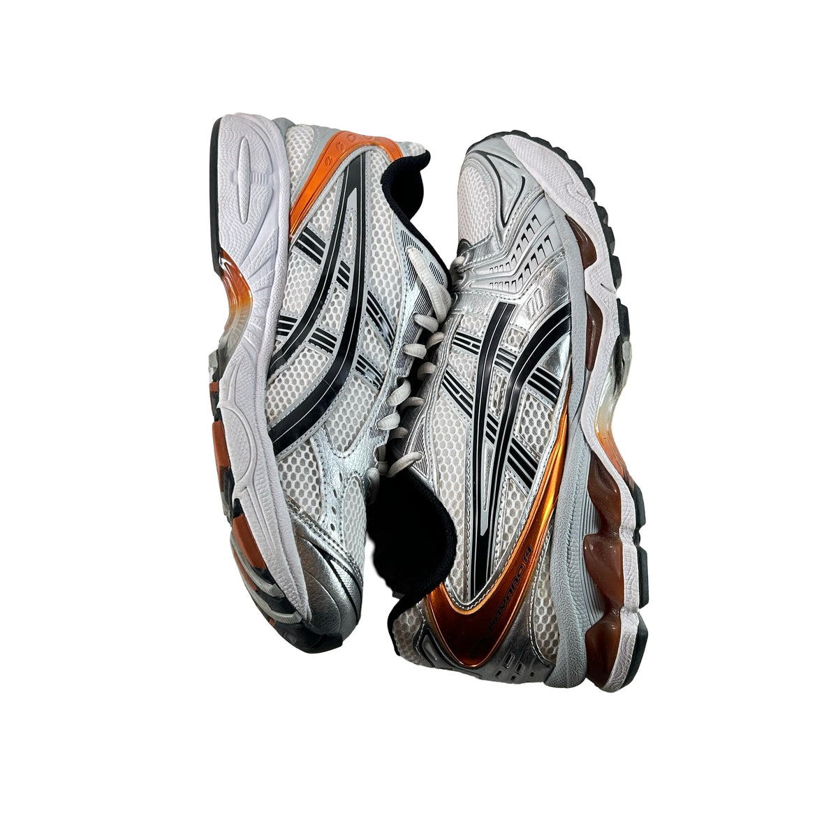 1201A019 109 ASICS Gel-Kayano 14 White Piquant Orange [USED] - 8.5 M (Used)