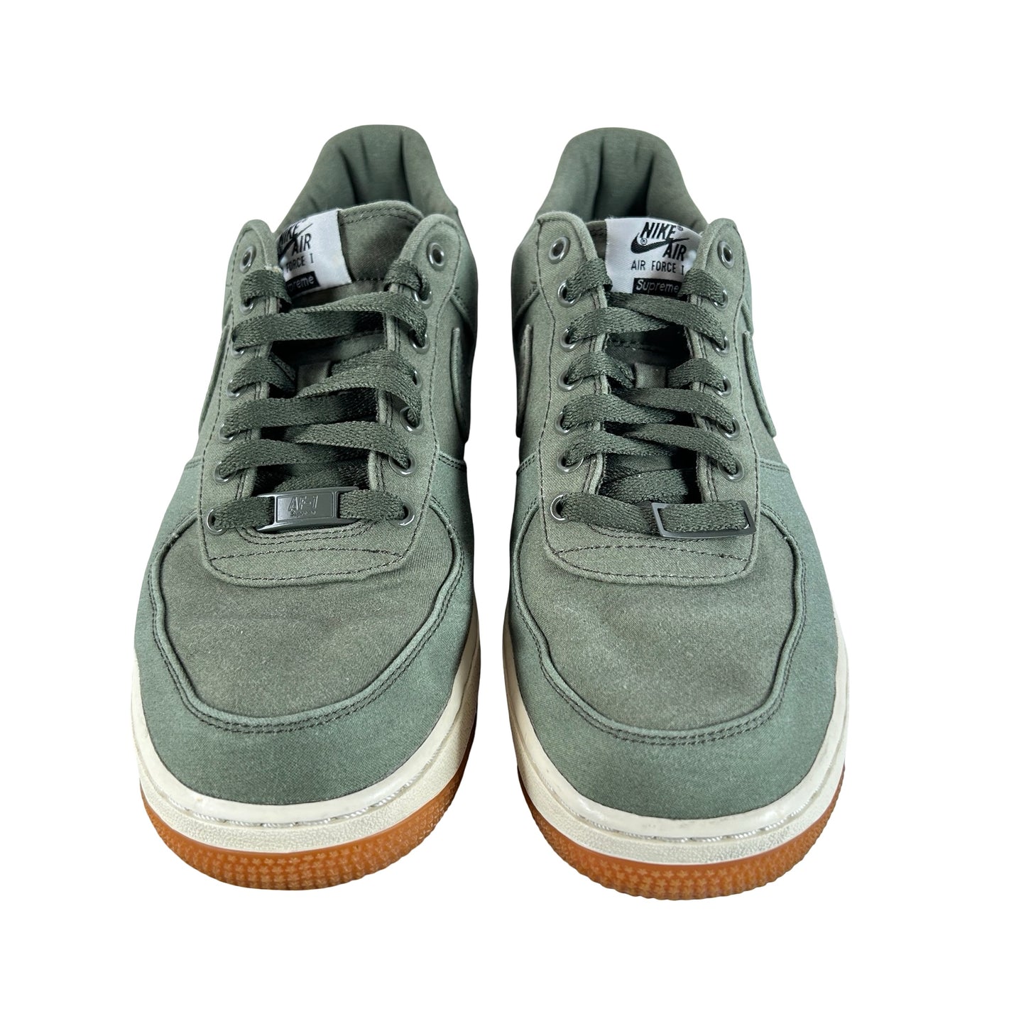 573488 300 Nike Air Force 1 Low Supreme Olive [USED] - 9 M (Used) (No Box)