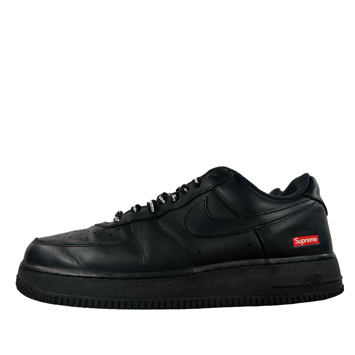 CU9225 001 Air Force 1 Low Supreme Black [USED] - 8.5 M (Used) (No Box) (Missing Insoles)