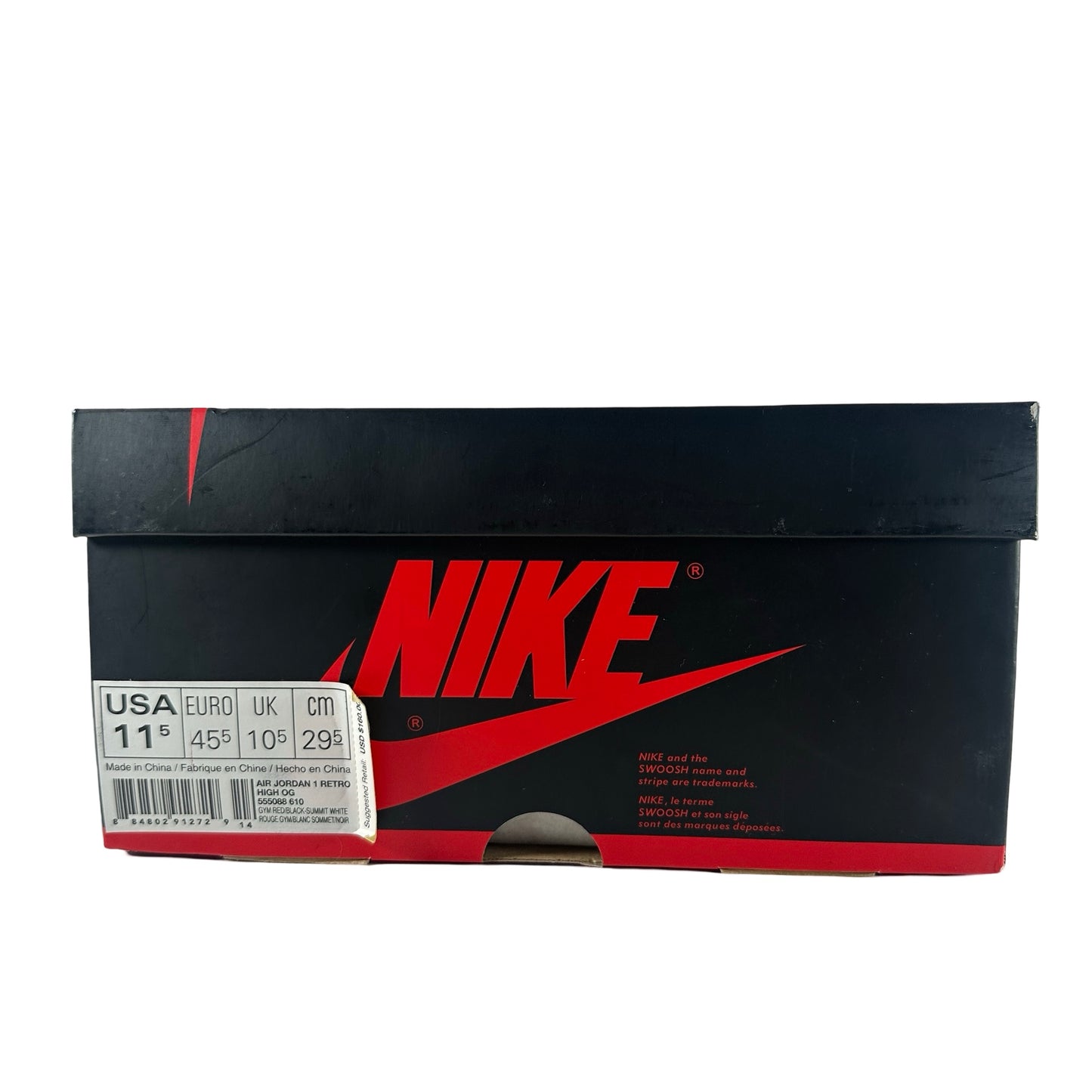 555088 610 Jordan 1 Punta cruzada