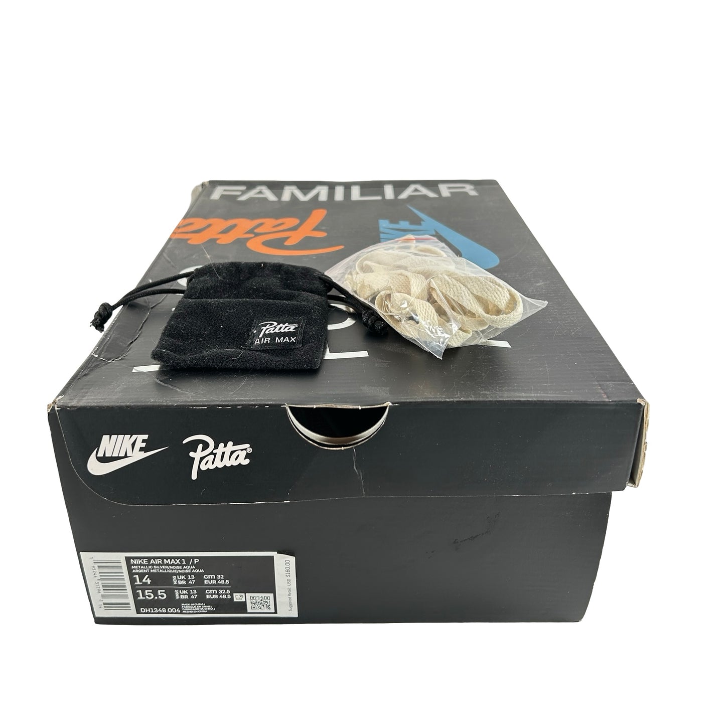 DH1348 004 Nike Air Max 1 Patta Waves Noise Aqua [USED] - 14 M (Used)