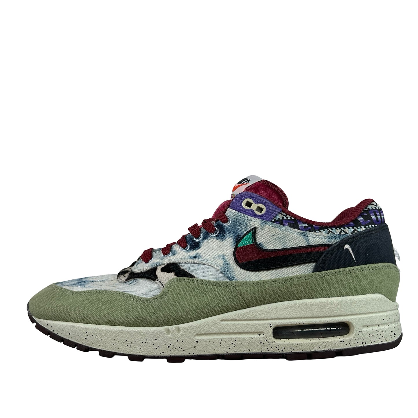 DN1803 300 Nike Air Max 1 Concepts Denim Olive Canvas [USED] - 10.5 M (Used) (No Box)