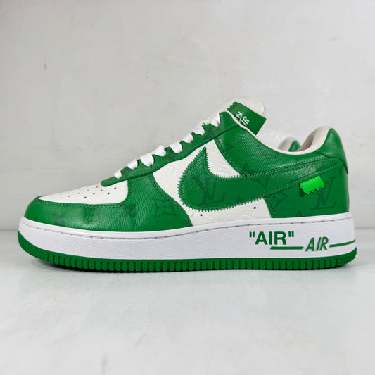 Louis Vuitton Nike Air Force 1 Low By Virgil Abloh White Green [USED] - 9 M (Used)