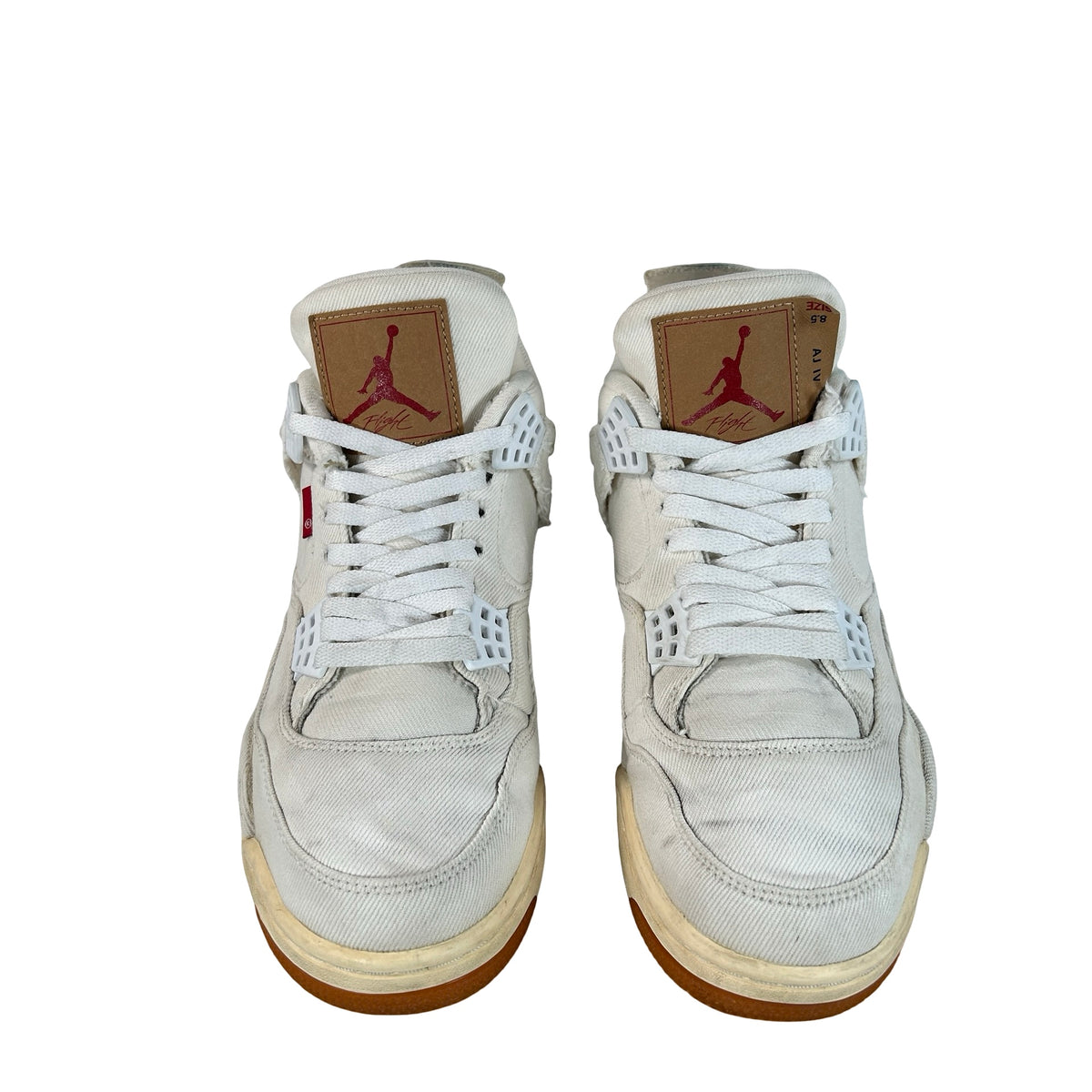 AO2571 100 Jordan 4 Retro Levi's White (Levi's Tag) - 8.5 M (Used)