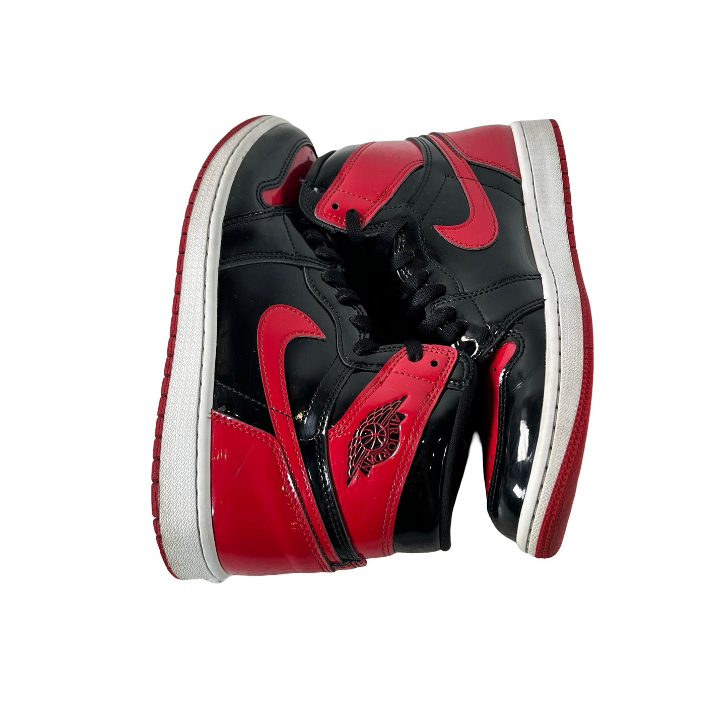 555088 063 Jordan 1 Retro High OG Patent Bred [USED] - 8 M (Used4)