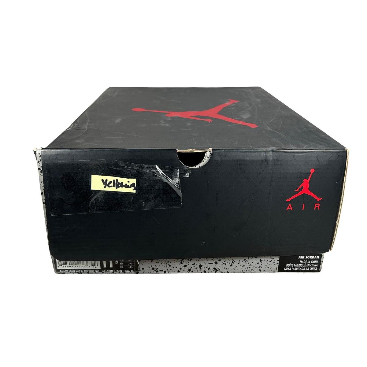 136027 007 Air Jordan 5 Retro Black Grape (2013) - 11.5 M (Yellowing Soles)