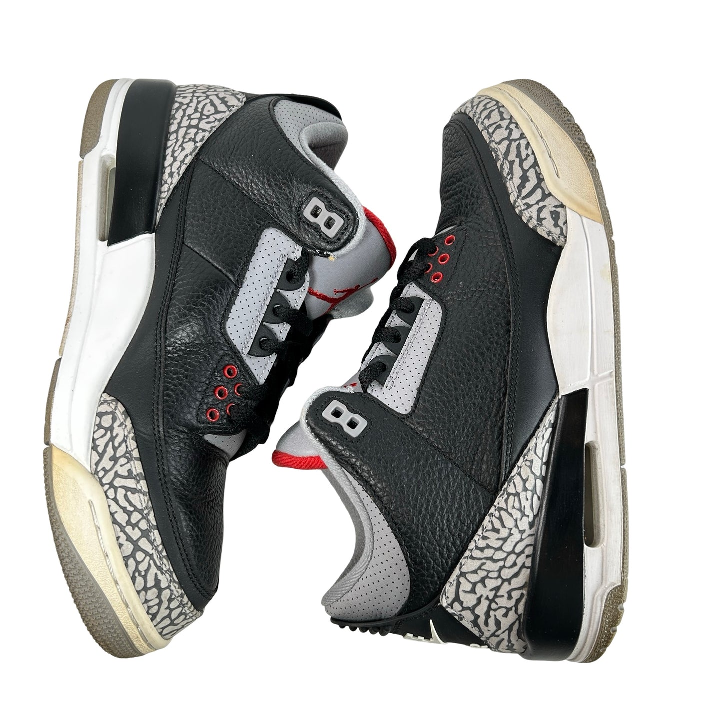 854262 001 Jordan 3 Black Cement 2018 [USED] - 8.5 M (Used) (No Insoles)