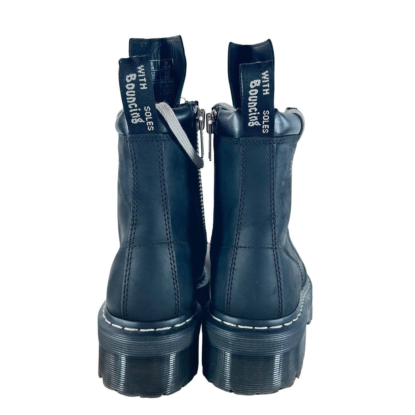 DM02E6813 9001 09 Dr. Martens 1460 DRKSHDW Quad Sole Steel Toe Boot Rick Owens Black [USED] - 9 M (Used) (No Box)