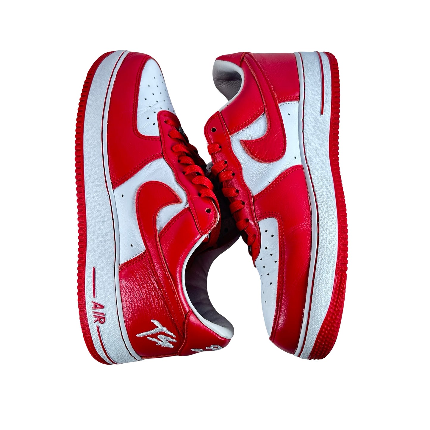 II4391 100 Nike Air Force 1 Low QS Terror Squad White University Red [USED] - 10 M (Used) (No Box)
