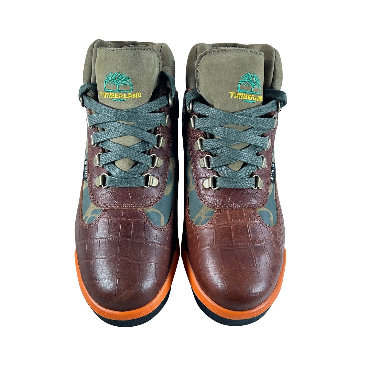 TB0A2NRWA5C Timberland Field Boot Mid Lace Up Gore-Tex Starcow Medium Brown Camo [USED] - 7 M (Used)