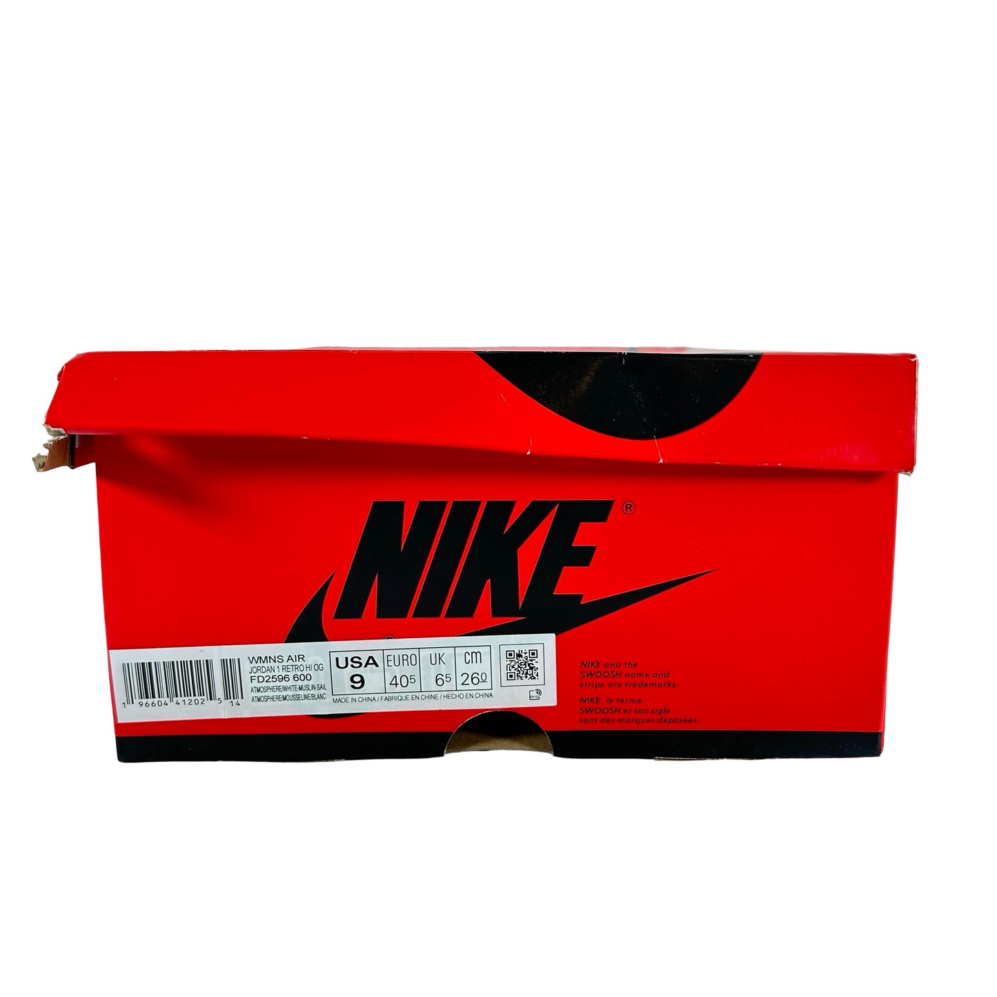 FD2596 600 Jordan 1 Retro High OG Washed Pink (Women's) [USED] - 9 W (Used)