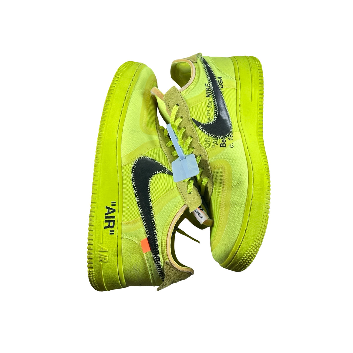 AO4606 700 Nike Air Force 1 Low Off-White Volt [USED] - 11 M (Used) (No Box)