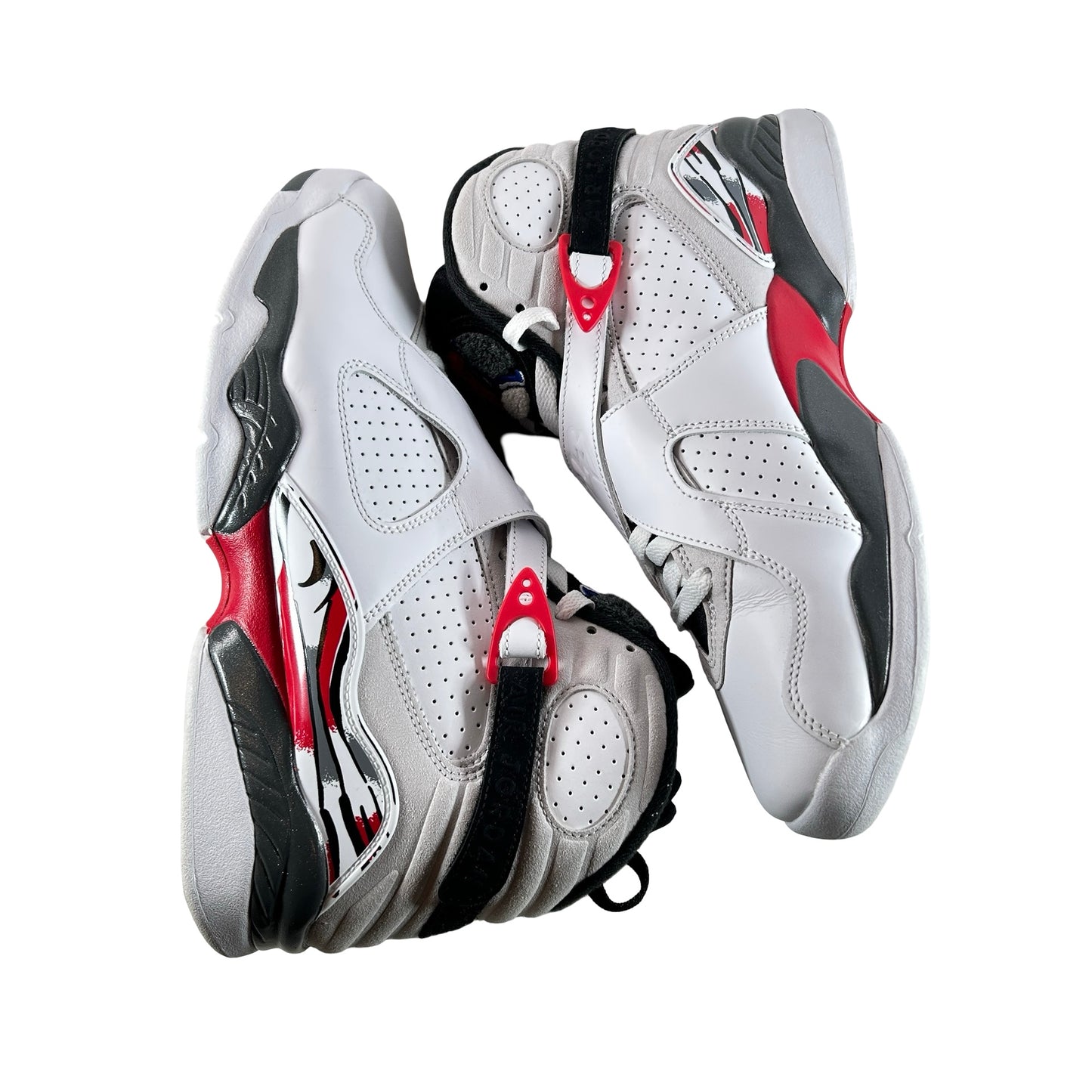 305381 100 Jordan 8 Retro White True Red (2025) [USED] - 9.5 M (Used) (No Box)