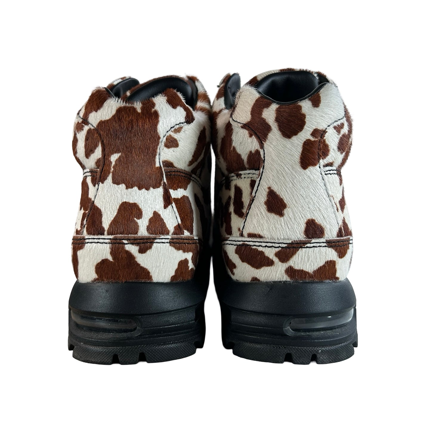 IPO4635 100 Nike Air Max Goadome Sail Cacao Wow Cow Print Pony Hair [USED] - 12 M (Used)
