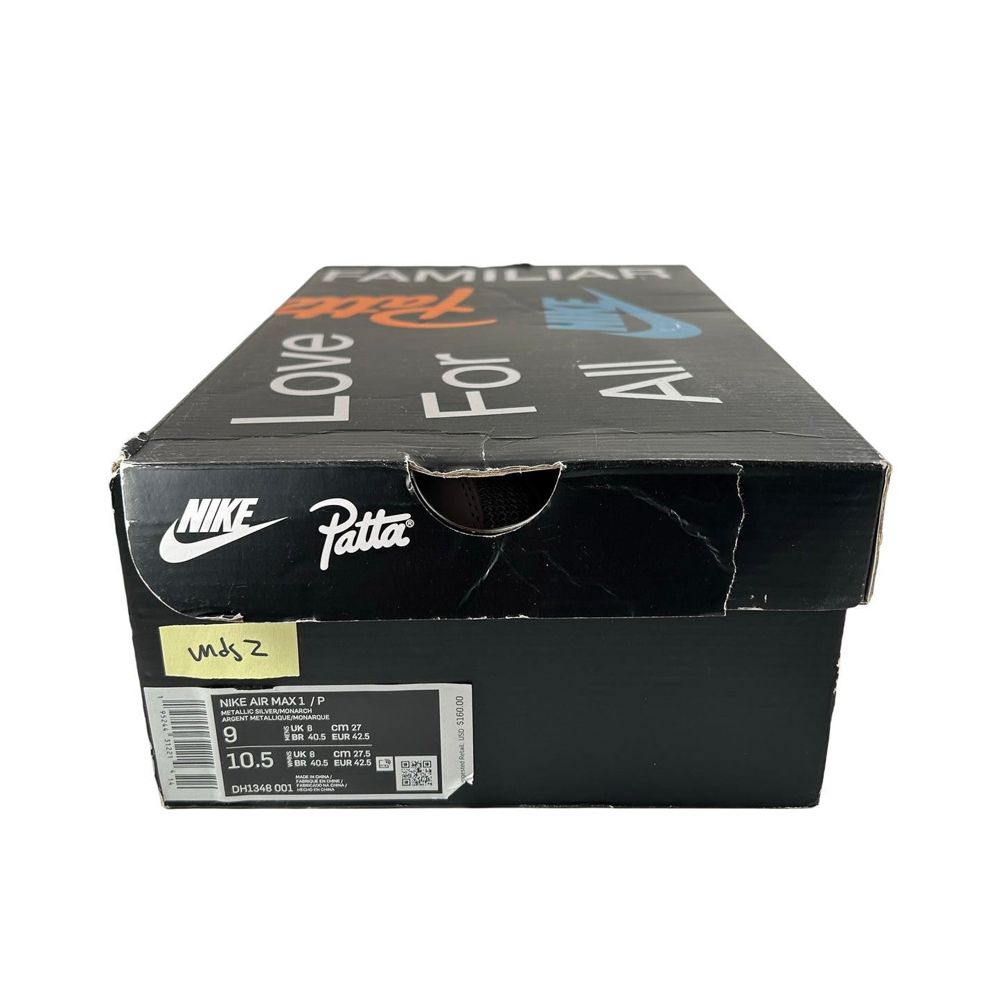 DH1348 001 Nike Air Max 1 Patta Waves Monarch [USED] - 9 M (VNDS2)