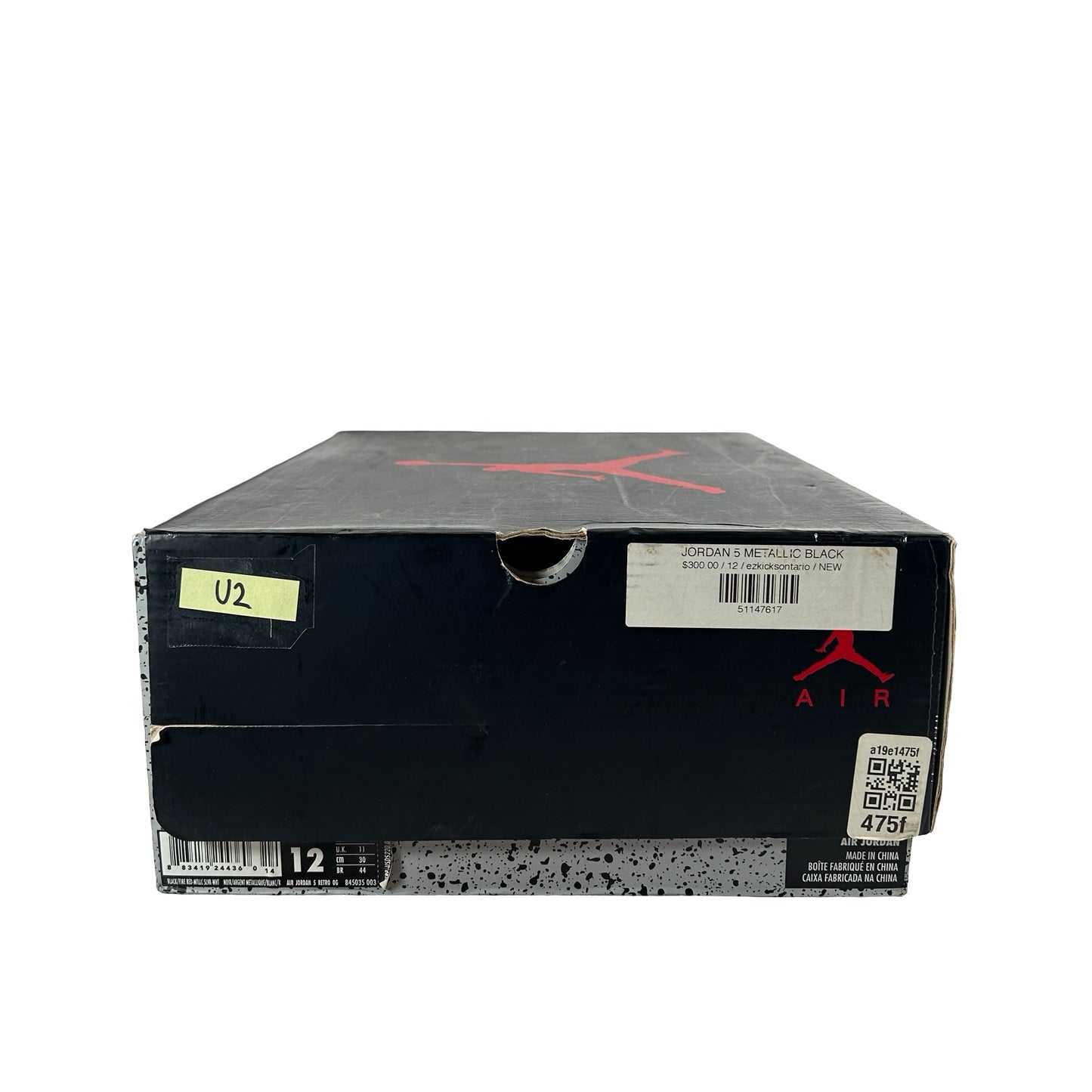 845035 003 Jordan 5 Retro Black Metallic (2016) [USED] - 12 M (Used2)