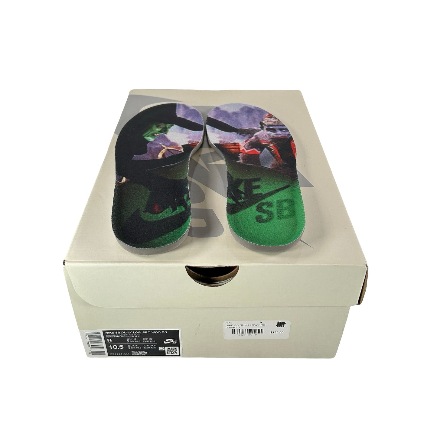 FZ1291 600 Nike SB Dunk Low The Wizard of Oz Poppy Field [USED] - 9 M (Used)
