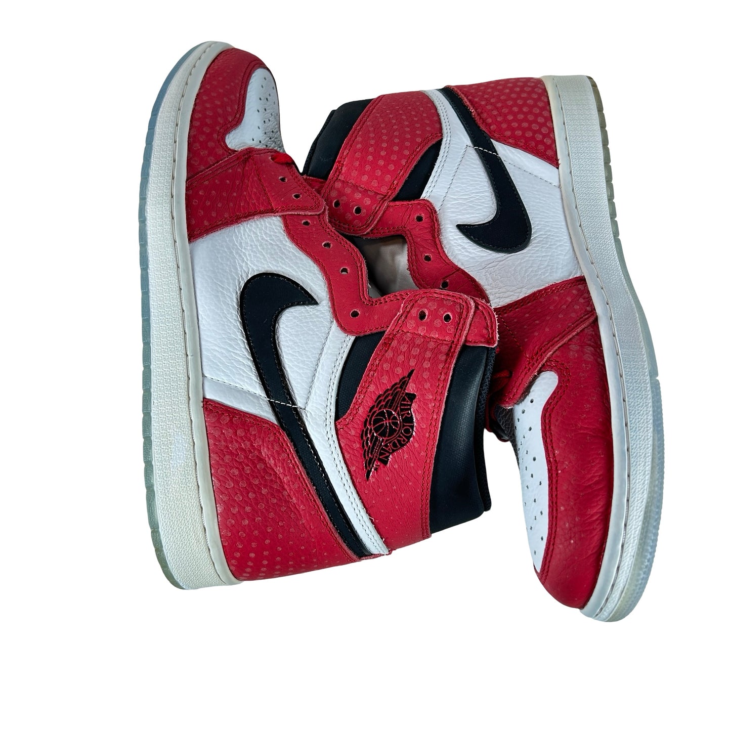 555088 602 Jordan 1 Retro High Spider-Man Origin Story - 13 M (Yellowing Soles) (Yellowing Midsoles)