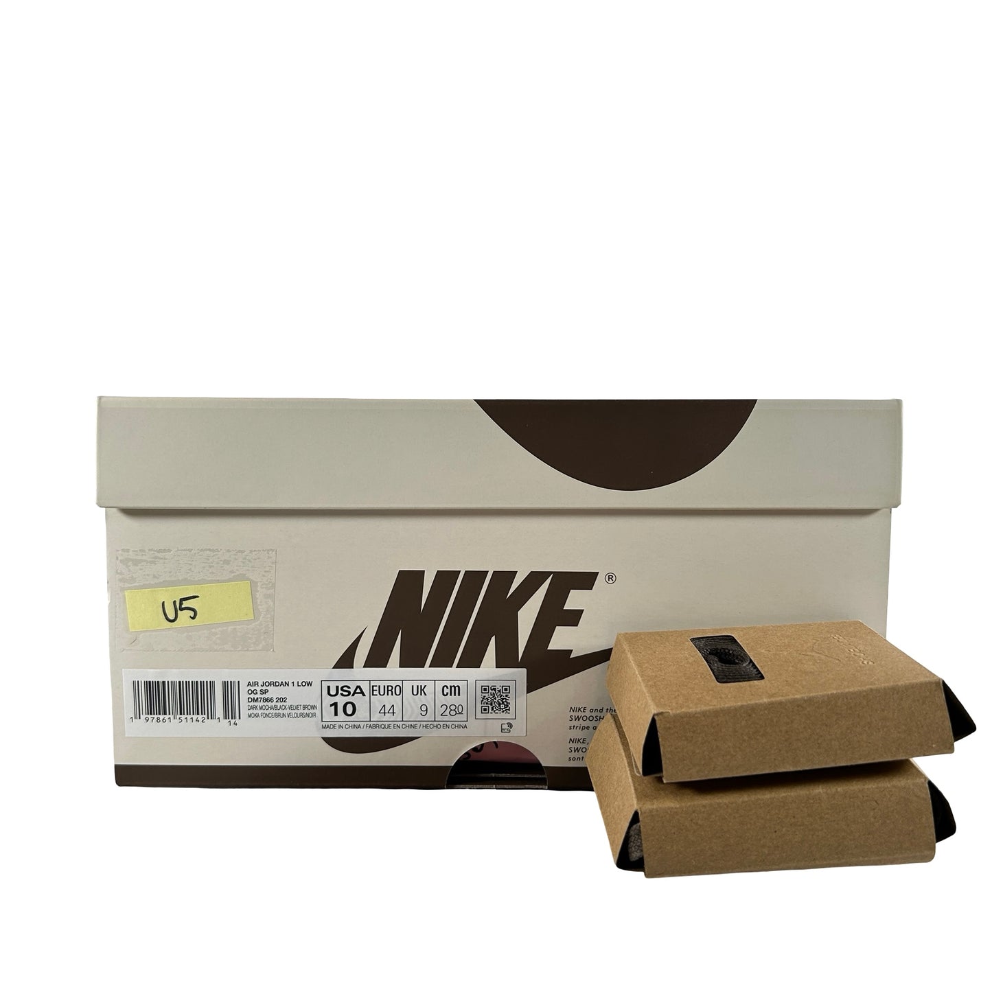 DM7866 202 Jordan 1 Retro Low OG SP Travis Scott Velvet Brown [USED] - 10 M (Used5)