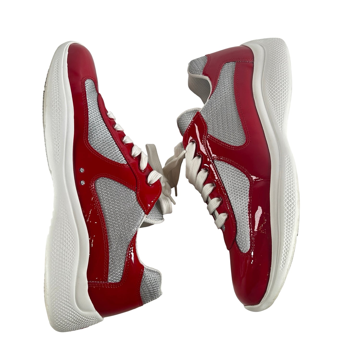 4E3400 ASZ F0F5C Prada America's Cup Red Silver [USED] - UK 8.5 / US 10 M (VNDS)