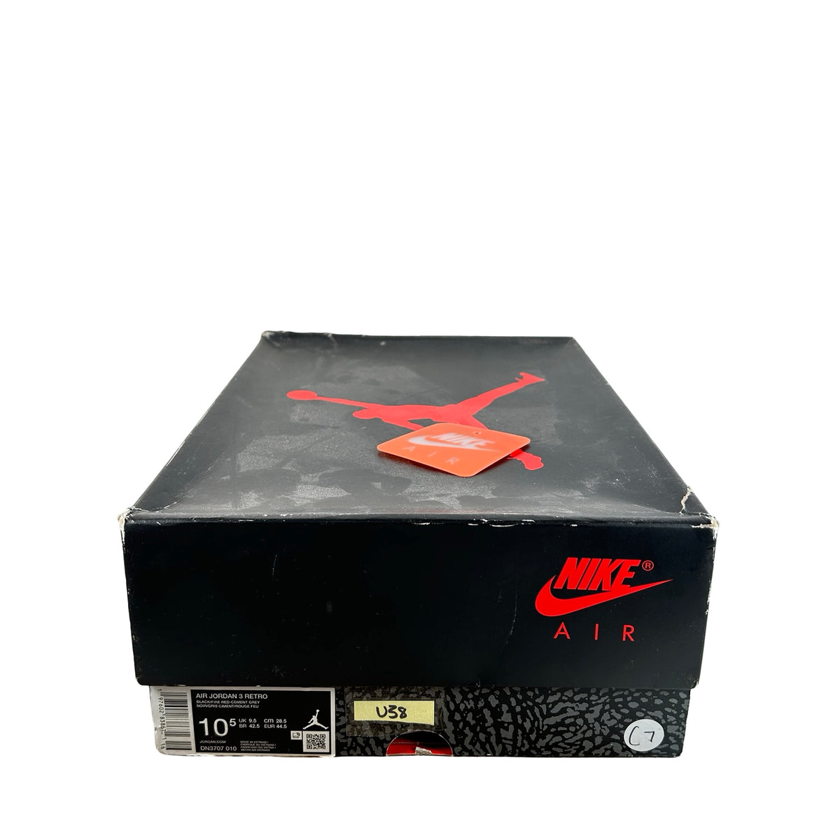 DN3707 010 Jordan 3 Retro OG Black Cement (2024) [USED] - 10.5 M (Used38)