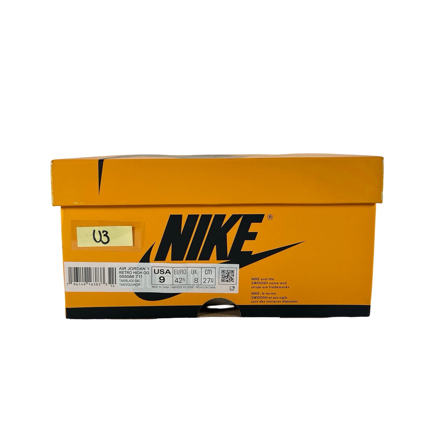 555088 711 Jordan 1 Retro High OG Yellow Toe [USED] - 9 M (Used3)