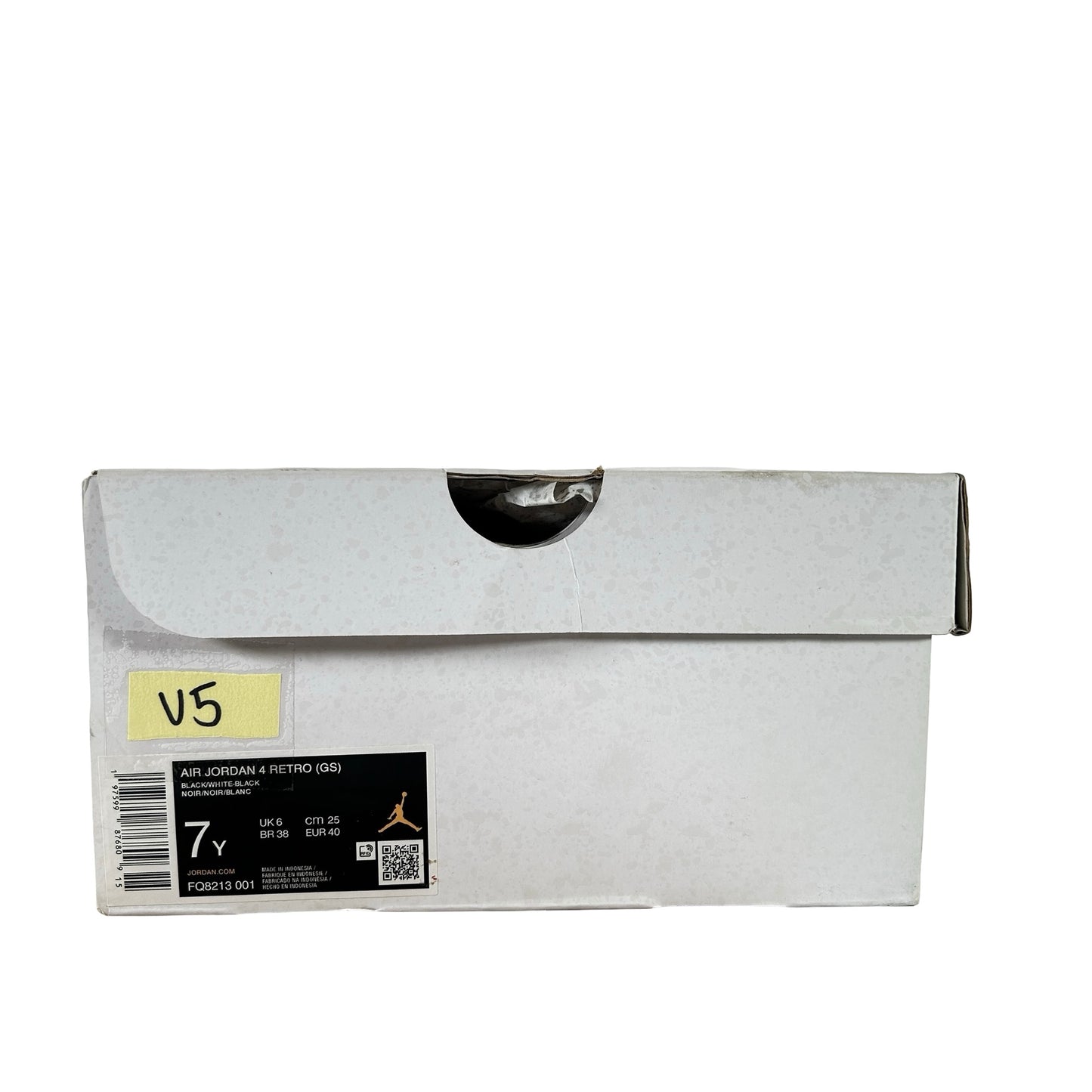 FQ8213 001 Jordan 4 Retro White Thunder (GS) [USED] - 7 Y (Used5)