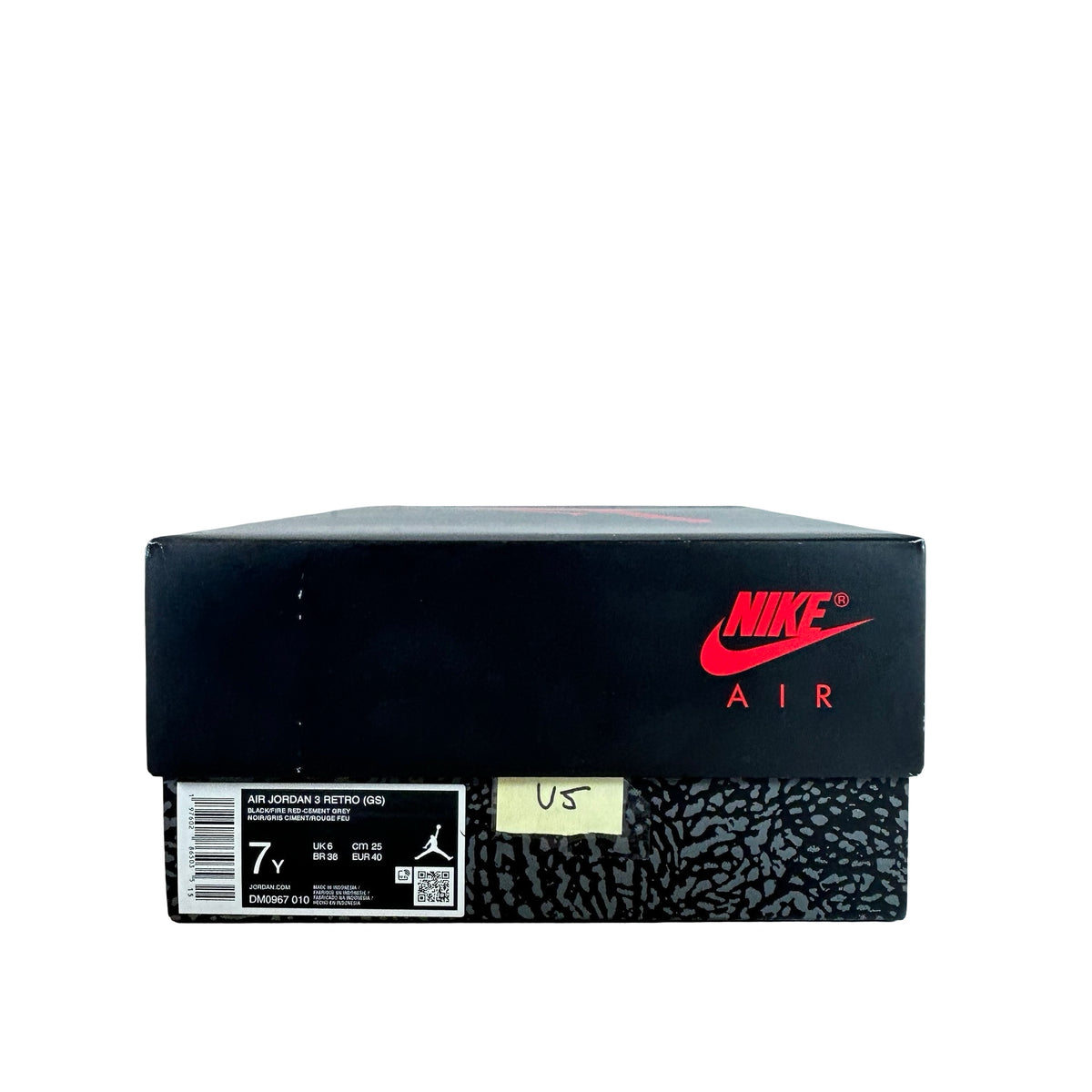 DM0967 010 Jordan 3 Retro Black Cement (2024) (GS) [USED] - 7 Y (Used5)