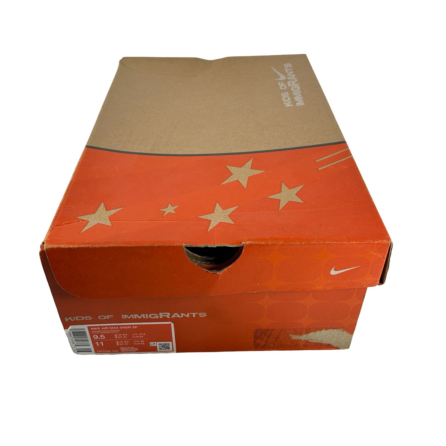 HF3286 500 Nike Air Max Sunder SP Kids of Immigrants Sun Down [USED] - 9.5 M (Used)