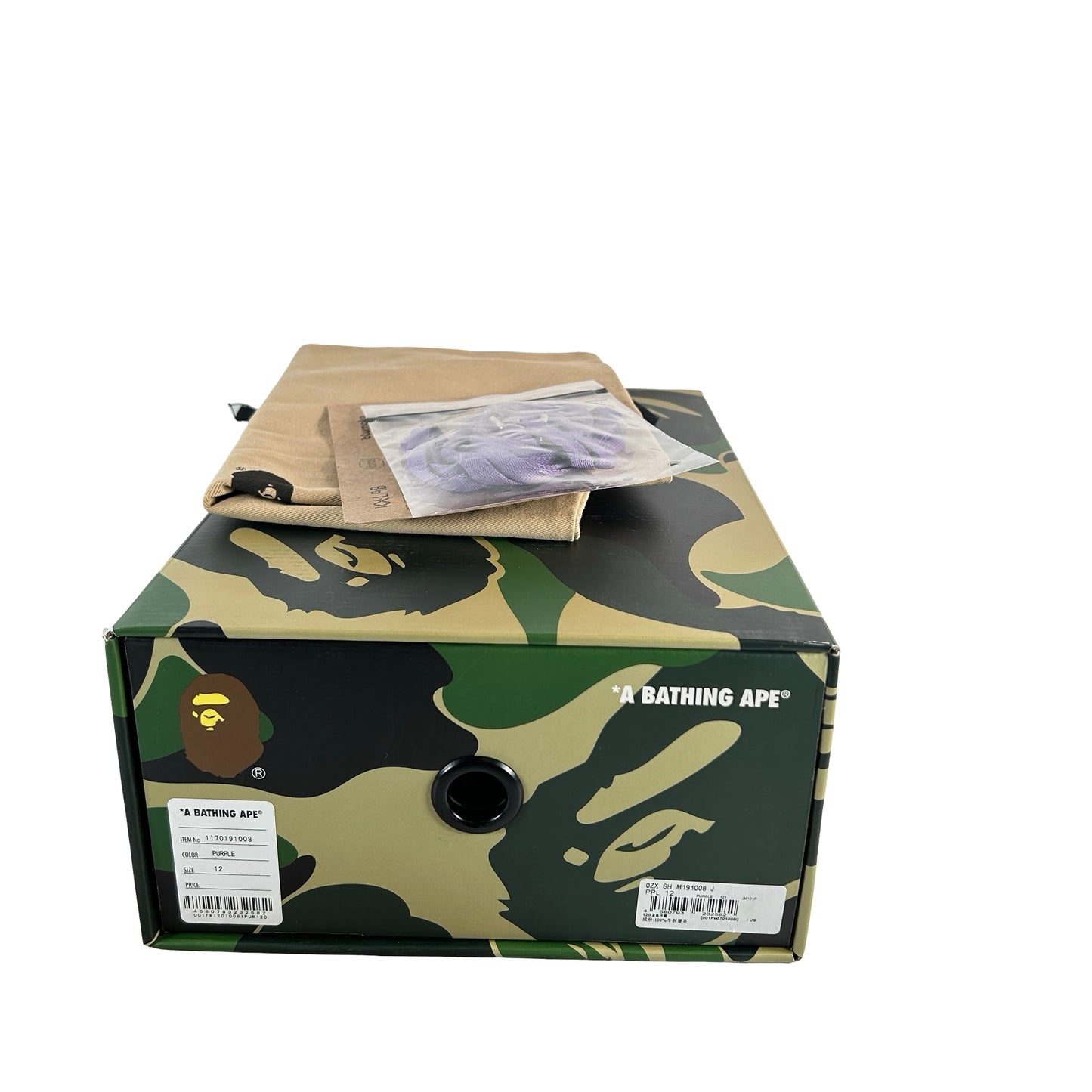 1I70 191 008 A Bathing Ape Bape Sta Suede Purple (2022) [USED] - 12 M (Used)