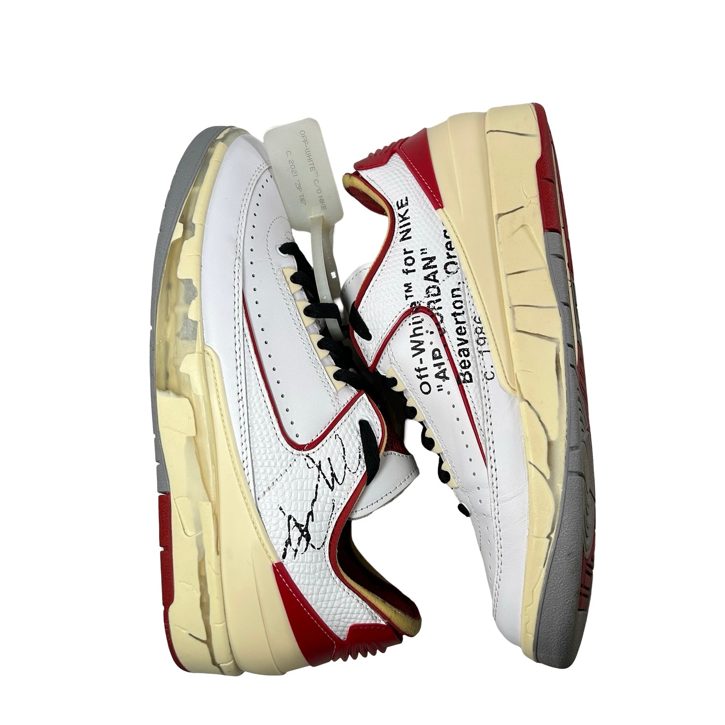 DJ4375 106 Jordan 2 Retro Low SP Off-White White Red [USED] - 8 M (Used)