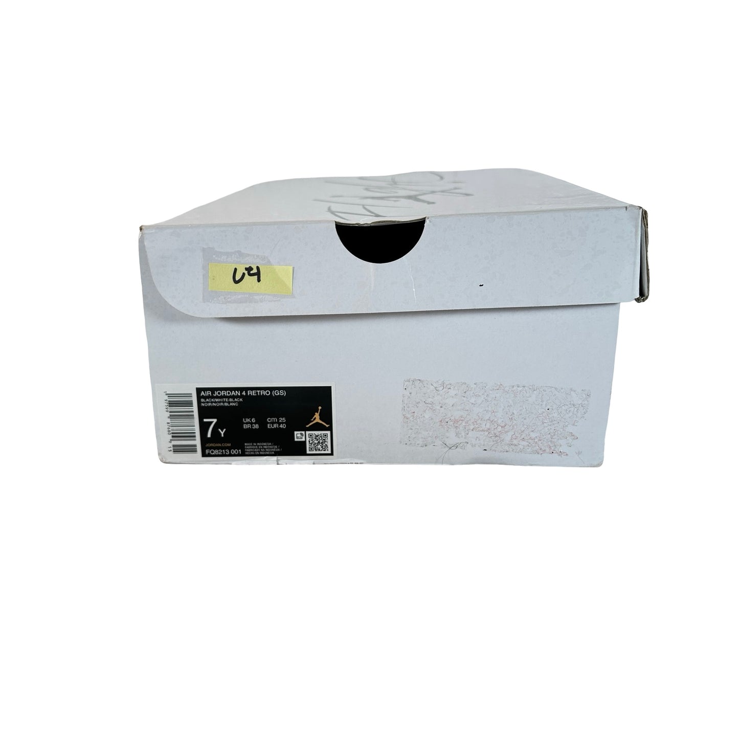 FQ8213 001 Jordan 4 Retro White Thunder (GS) [USED] - 7 Y (Used4)