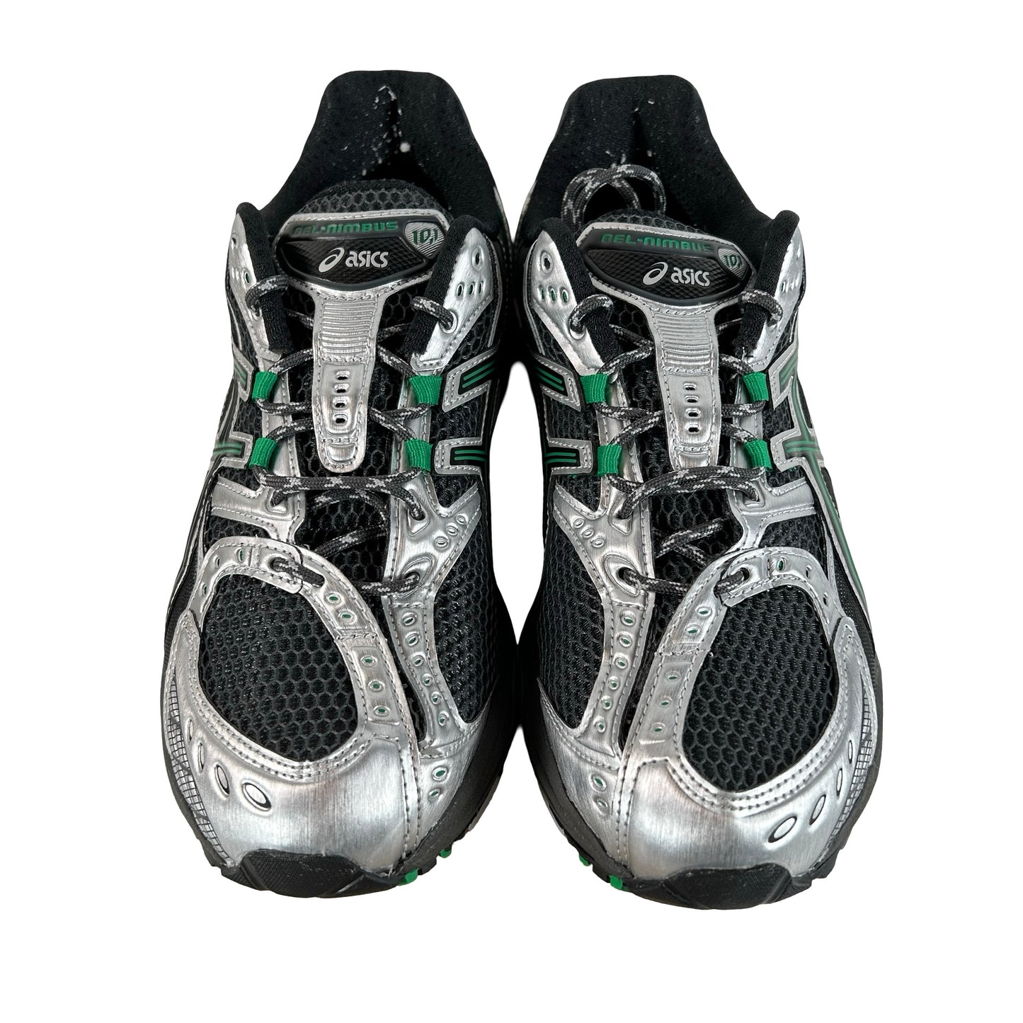 1203A543 022 ASICS Gel-Nimbus 10.1 Obsidian Grey Green Basil [USED] - 8.5 M (Used)