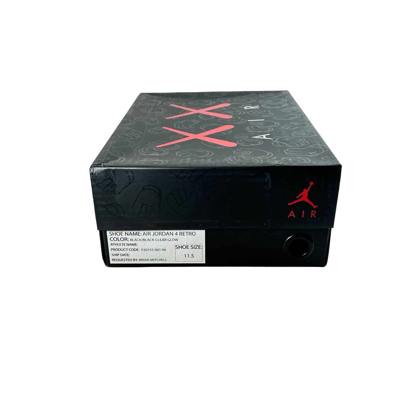 930155 001 Jordan 4 Kaws Black [USED] - 11.5 M (Used) (Sample)