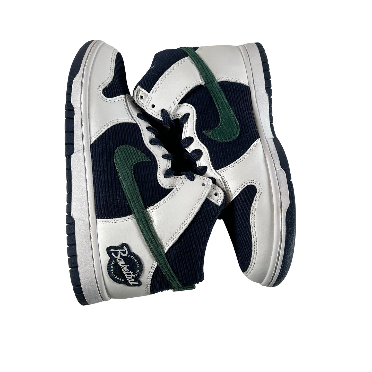 DH0953 400 Nike Dunk High Sports Specialties White Navy [USED] - 8.5 M (Used)
