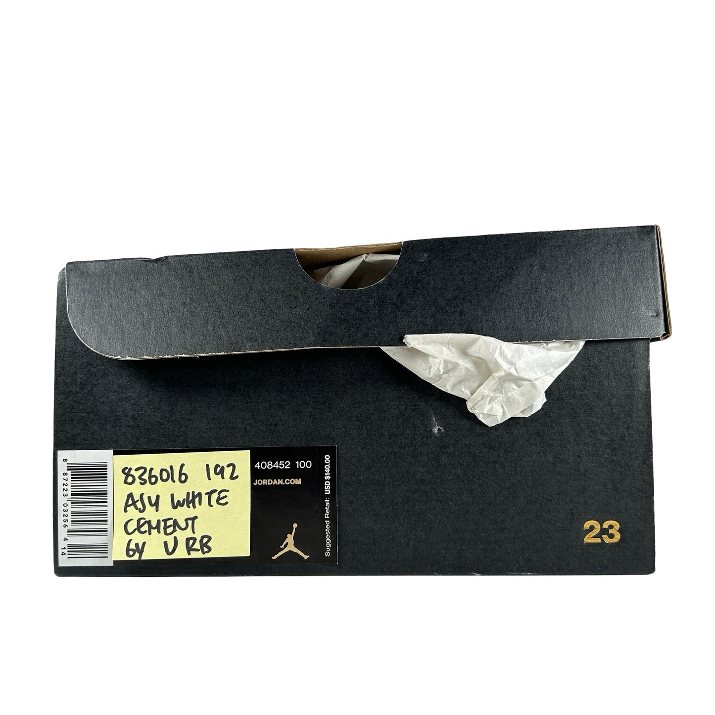 836016 192 Jordan 4 White Cement GS [USED] - 6 Y (Used) (Replace Box)